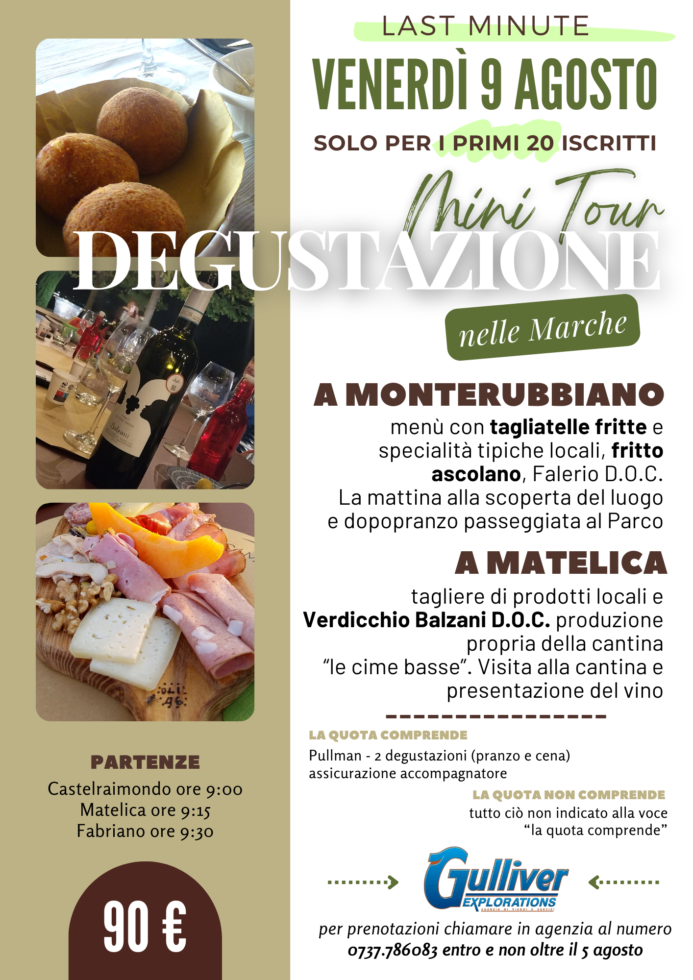 mini tour degustazione